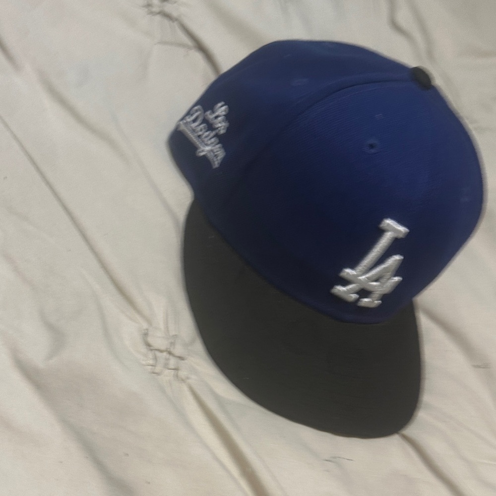 Blue and Black LA Cap
